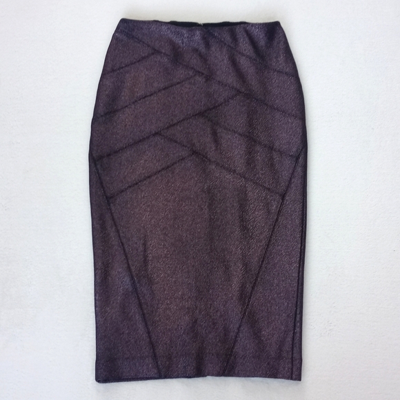 Express Purple Iridescent Shimmery Metallic Wiggle Straight Pencil Skirt 0 - Picture 14 of 16